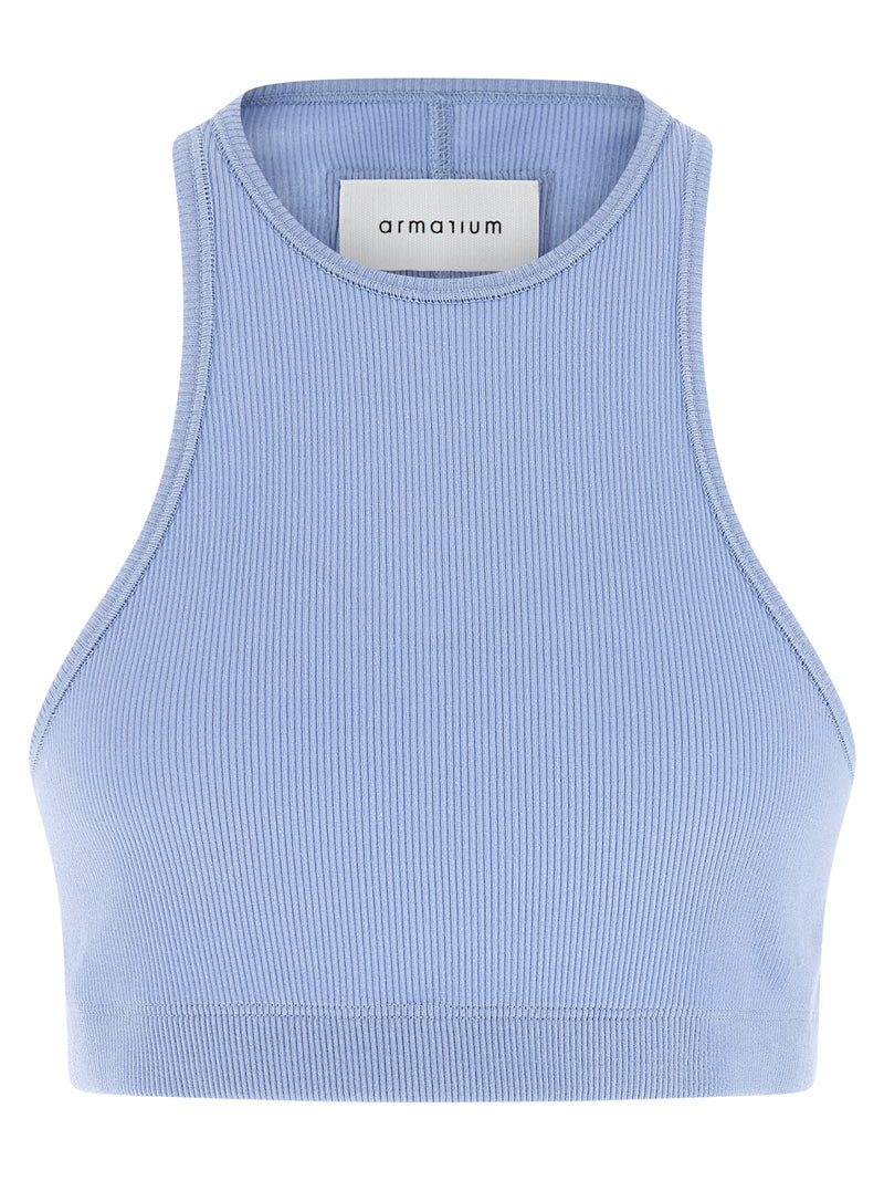 Armarium Filippa Blue Cotton Sleeveless T-Shirt