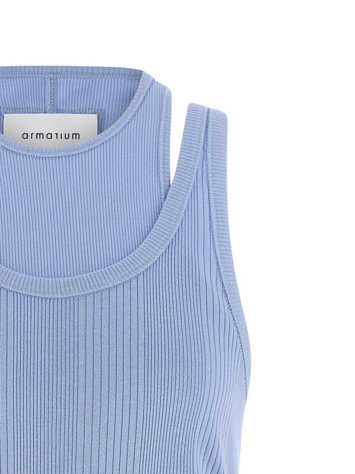Armarium 'Filippa' Blue Cotton Sleeveless T-Shirt