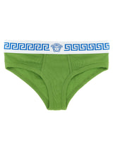 Slip bicolore en coton Versace