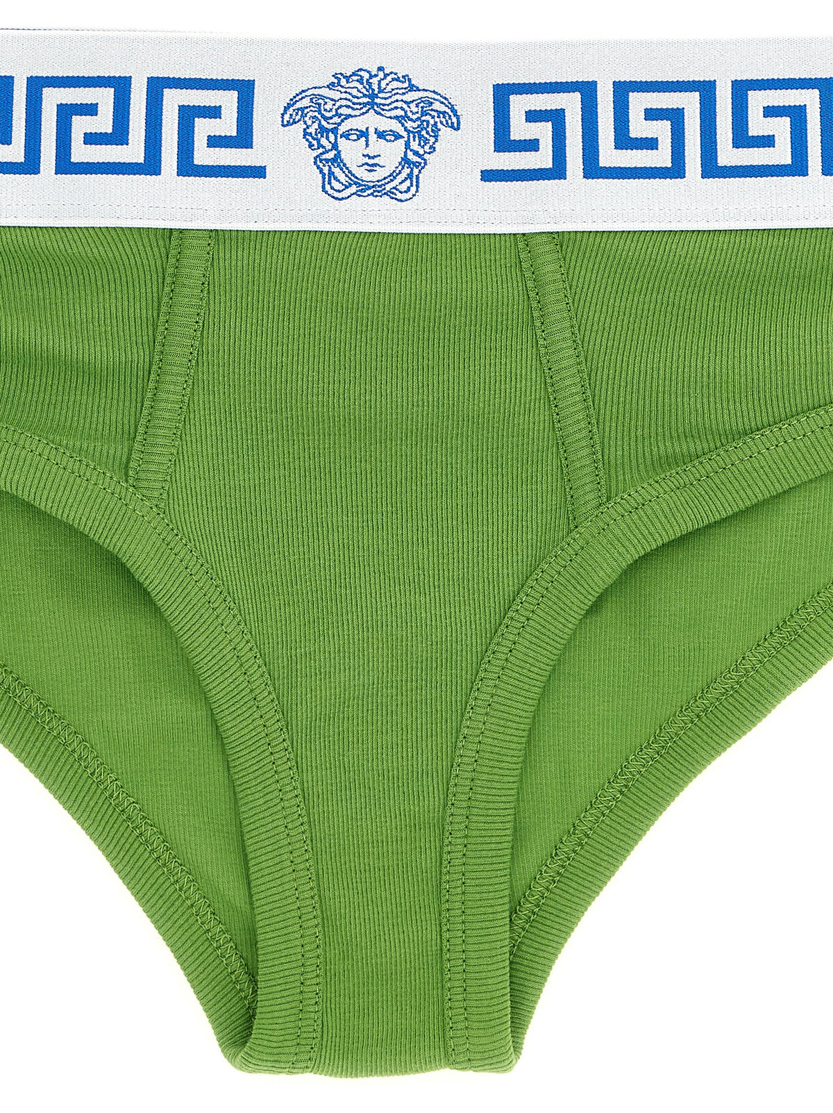 Slip bicolore en coton Versace