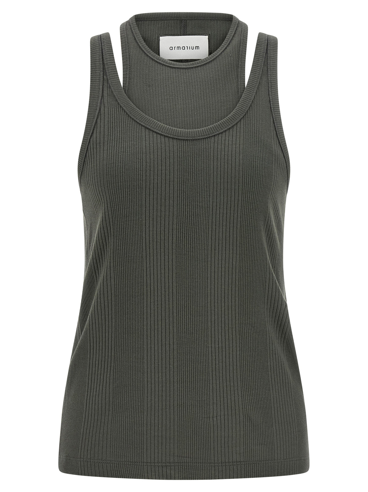 Armarium Gray Cotton Sleeveles T-Shirt