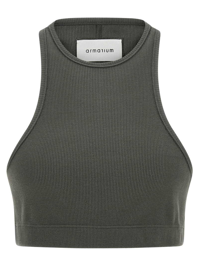 Armarium Filippa Gray Cotton Sleeveless T-Shirt