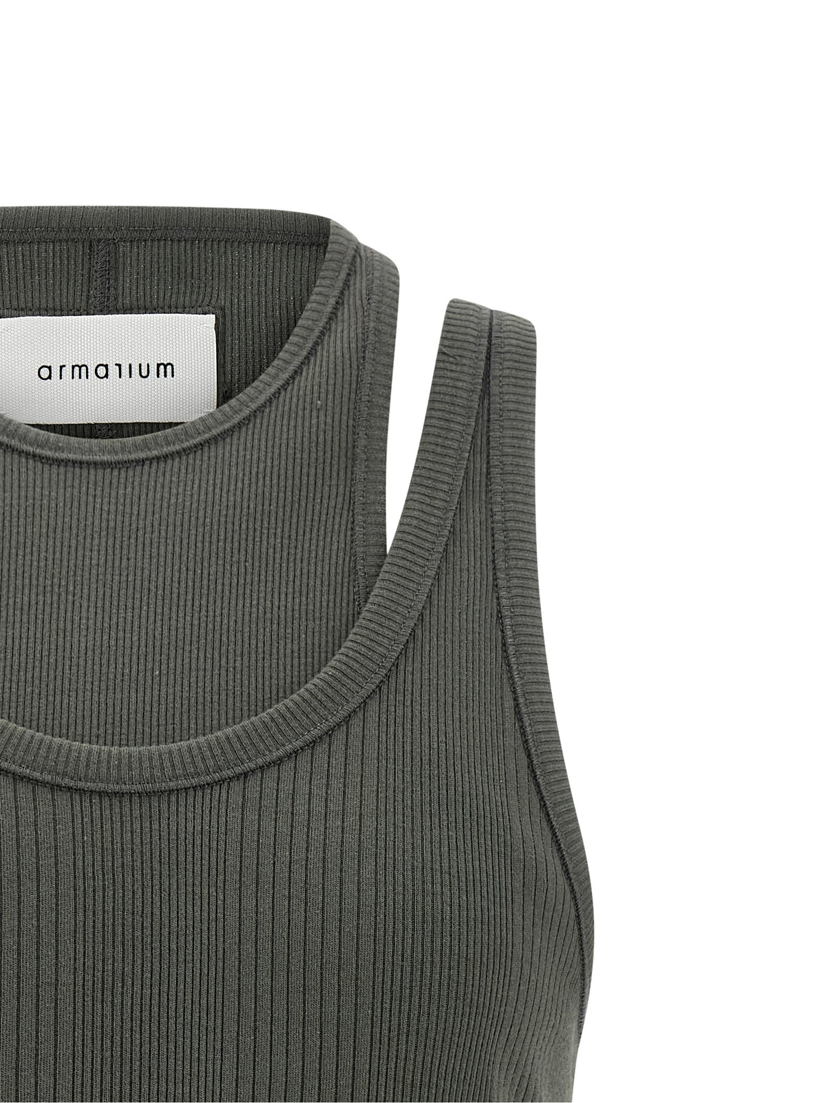 Armarium Gray Cotton Sleeveles T-Shirt