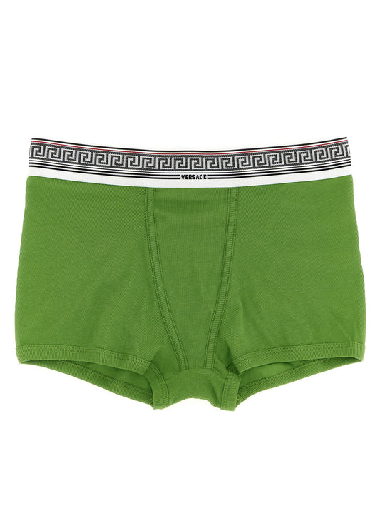 Slip bicolore en coton Versace