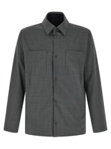 Veste longue Herno grise en polyester