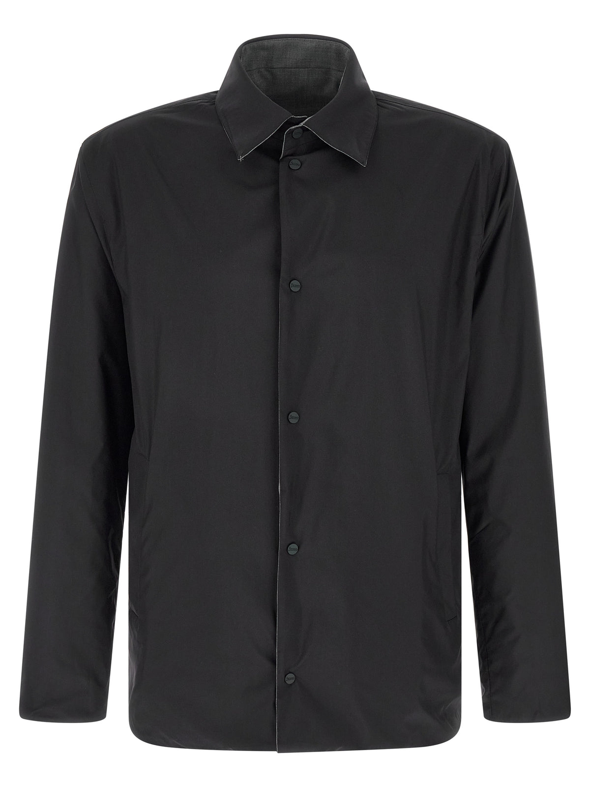 Veste longue Herno grise en polyester
