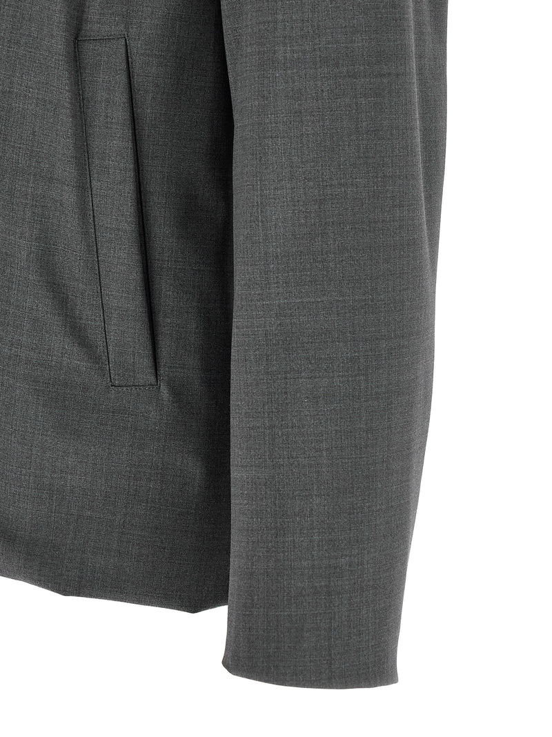 Veste longue Herno grise en polyester