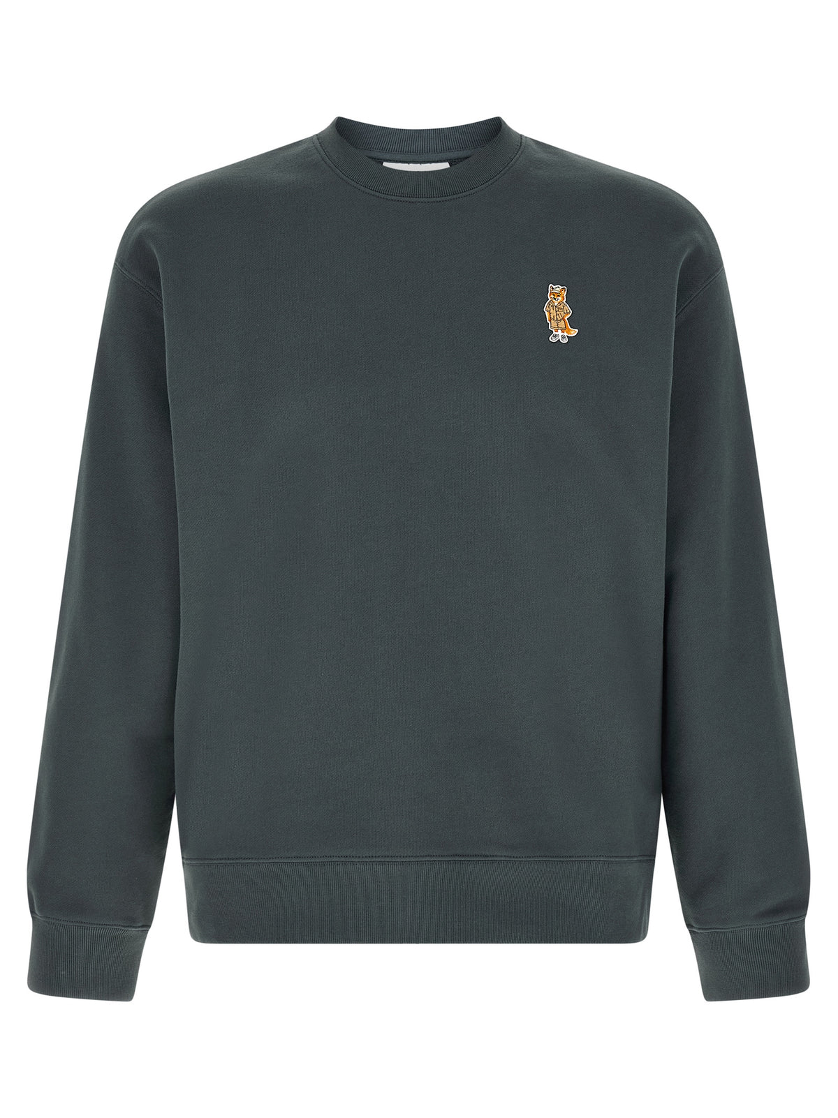 Sweat-shirt Maison Kitsuné en coton biologique bleu