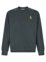 Sweat-shirt Maison Kitsuné en coton biologique bleu
