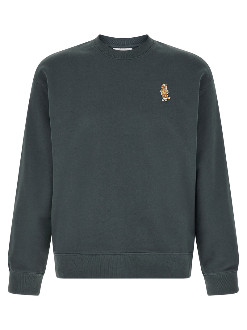Sweat-shirt Maison Kitsuné en coton biologique bleu