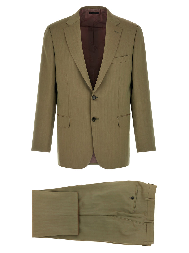 Costume deux-pièces en laine bicolore Brioni