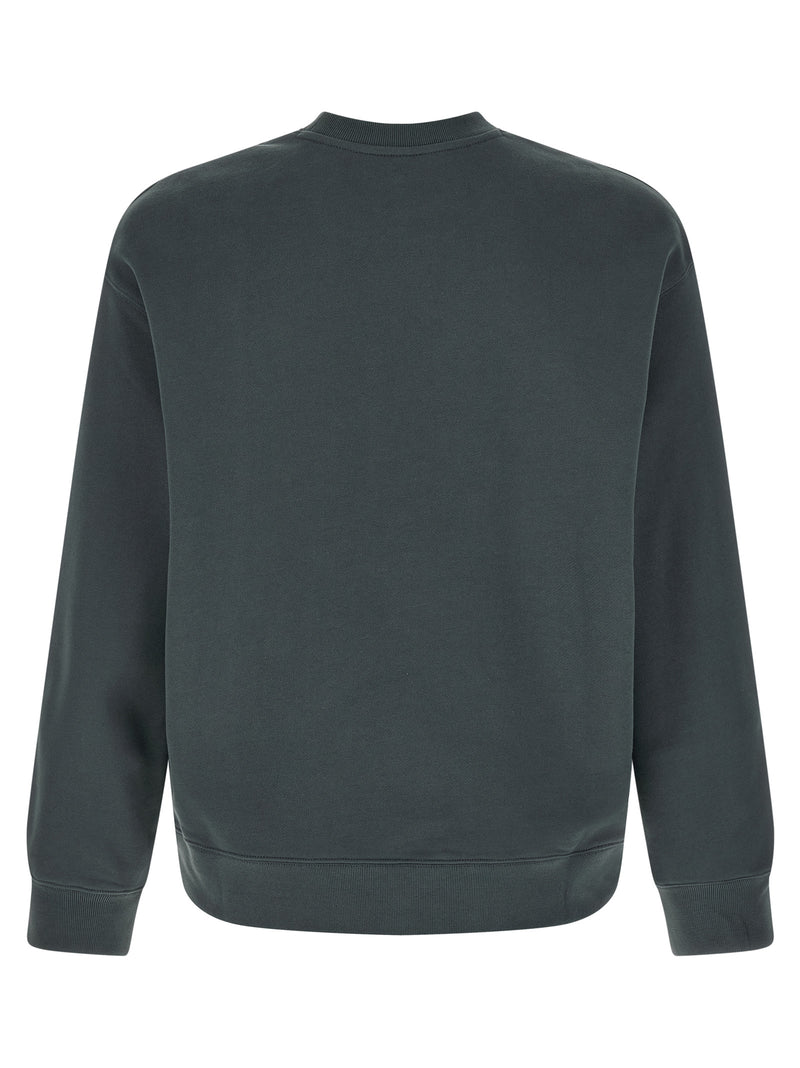 Sweat-shirt Maison Kitsuné en coton biologique bleu