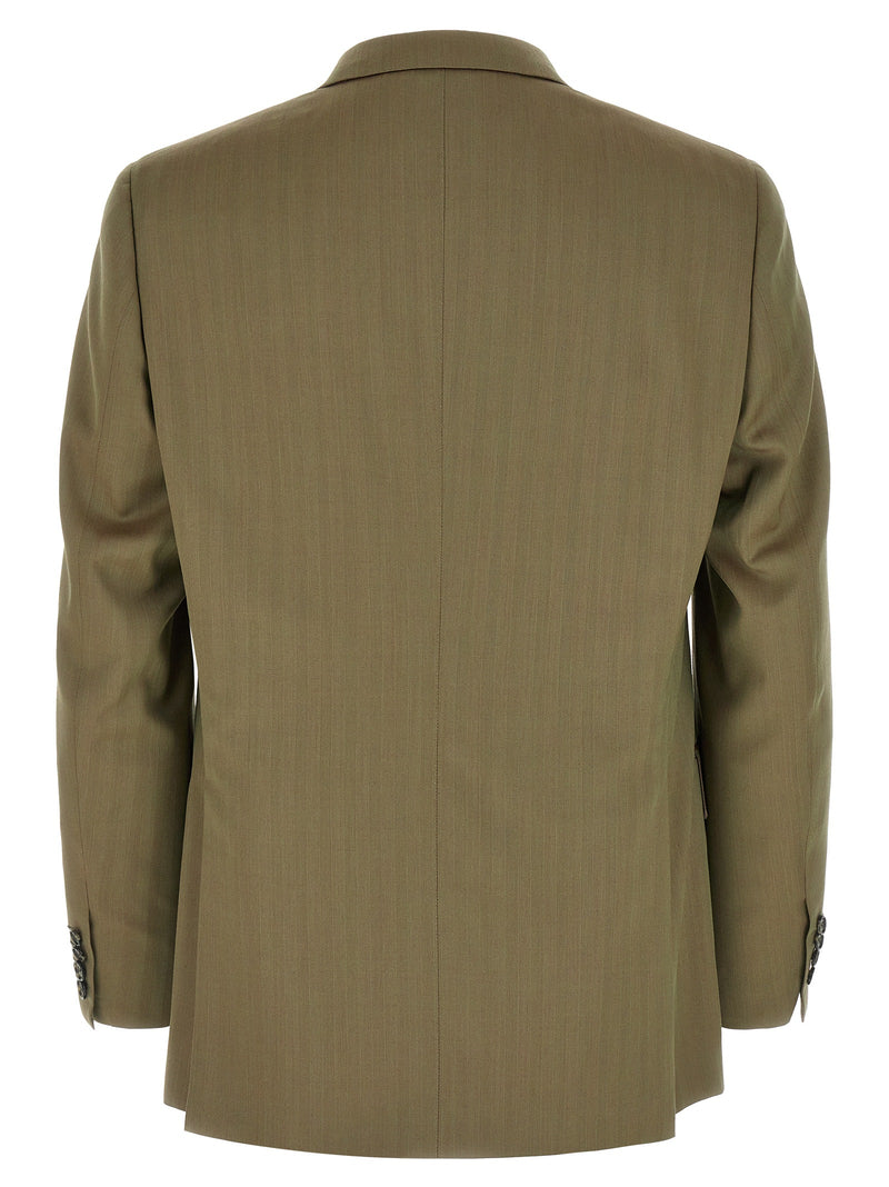 Costume deux-pièces en laine bicolore Brioni