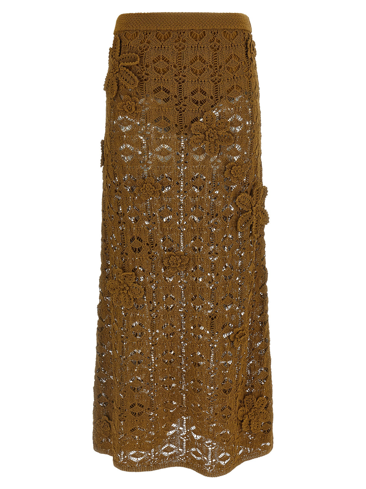 PINKO Jupe midi en coton marron
