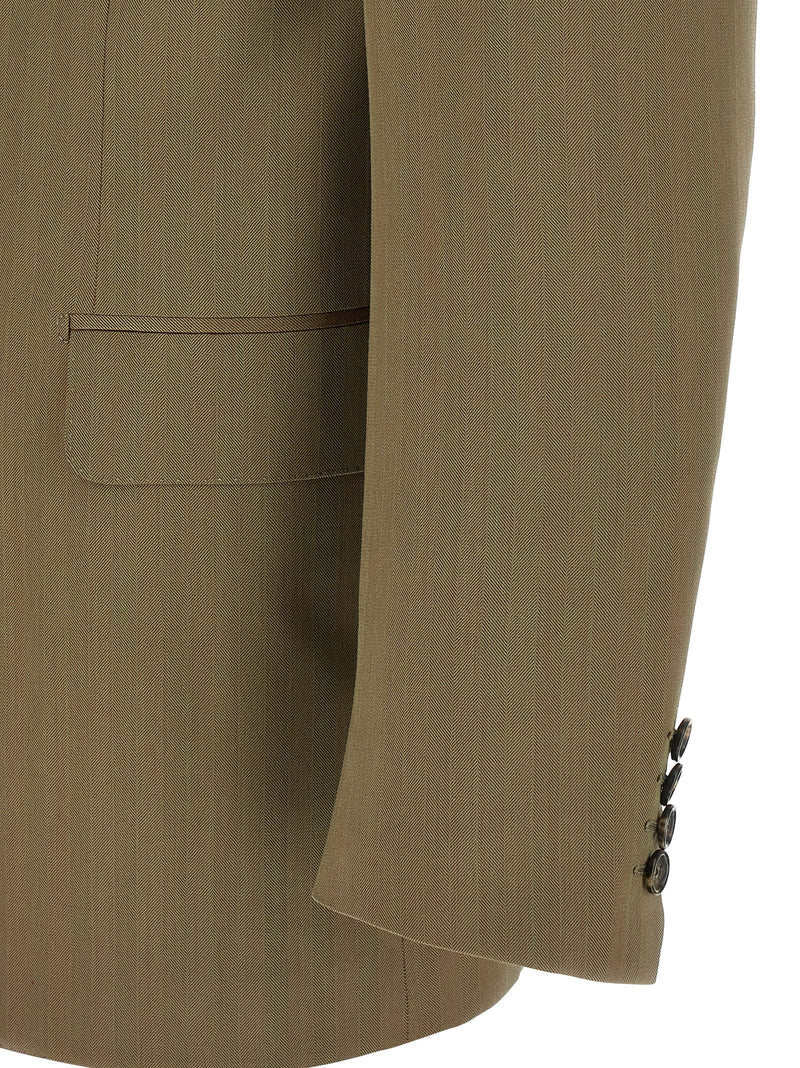 Costume deux-pièces en laine bicolore Brioni