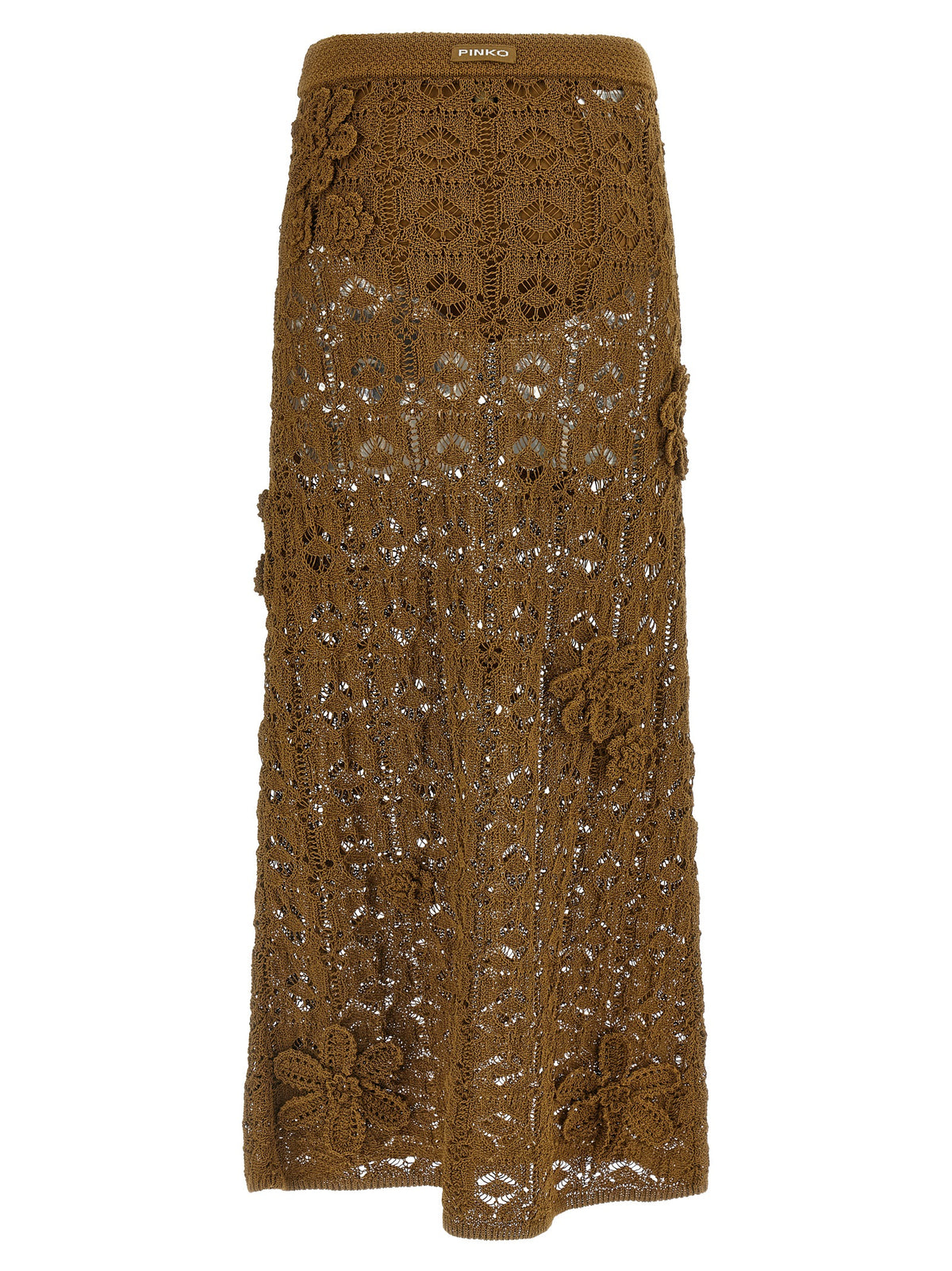 PINKO Jupe midi en coton marron