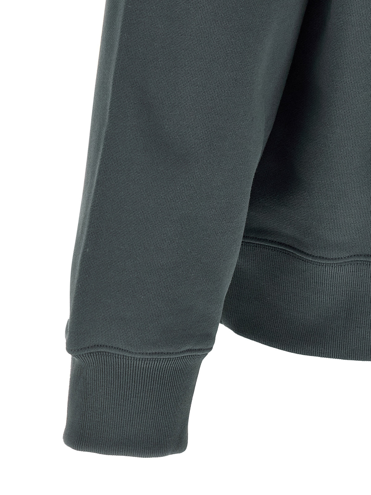 Sweat-shirt Maison Kitsuné en coton biologique bleu
