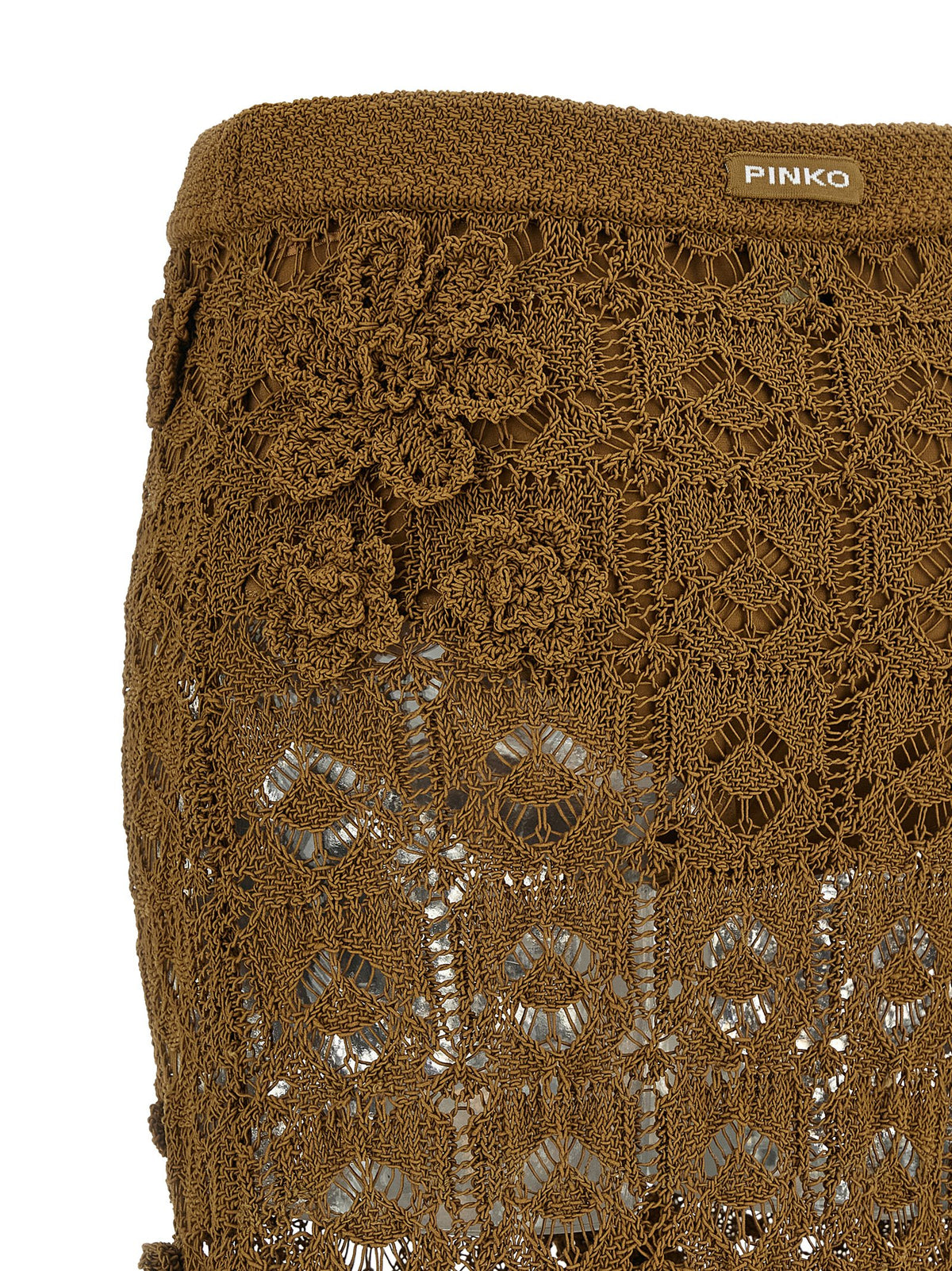 PINKO Jupe midi en coton marron
