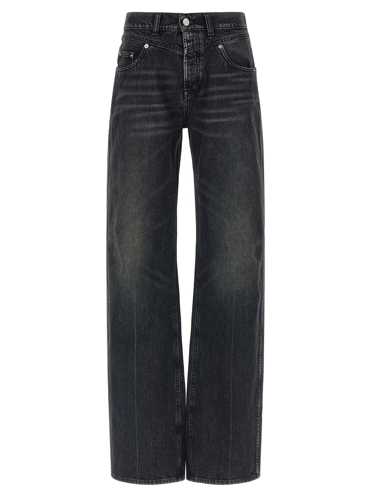 Armarium Black Cotton Straight-Leg Jeans