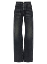Armarium Black Cotton Straight-Leg Jeans