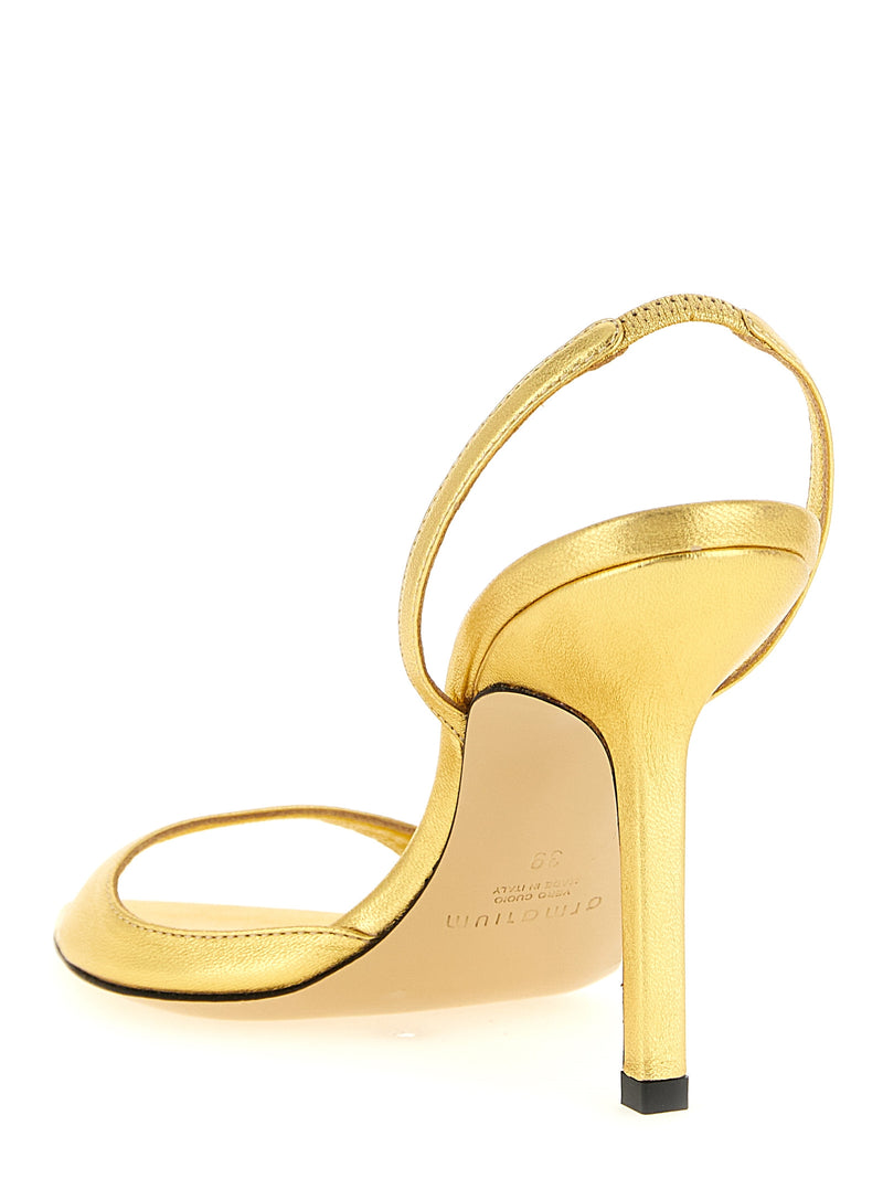 Sandales à talons aiguilles Armarium Gold en cuir d'agneau