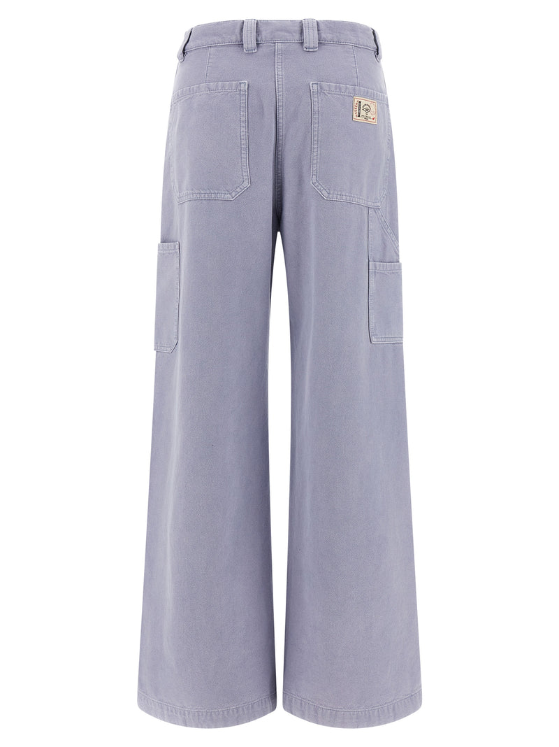 Max Mara Purple Cotton Casual Pants