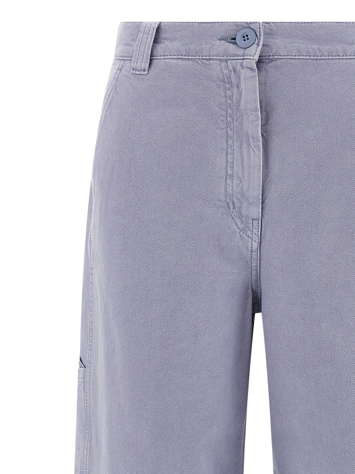 Max Mara Pantalon Décontracté en Coton Violet