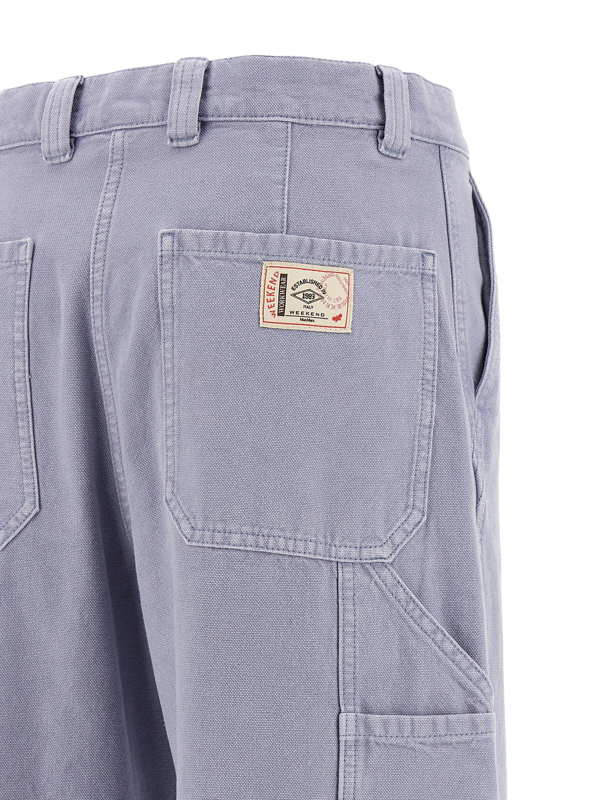Max Mara Pantalon Décontracté en Coton Violet