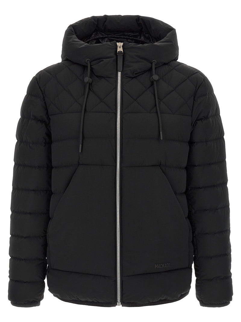 Veste longue en nylon noir Mackage