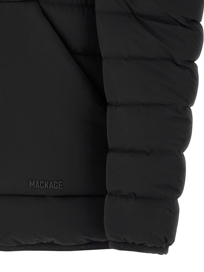 Veste longue en nylon noir Mackage