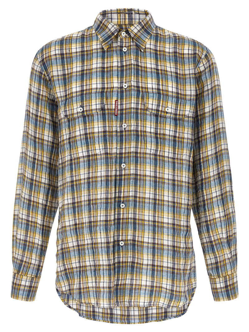 Chemisier en lin multicolore Dsquared²