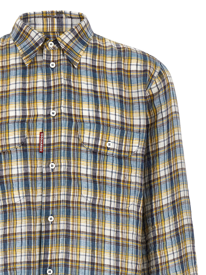 Chemisier en lin multicolore Dsquared²