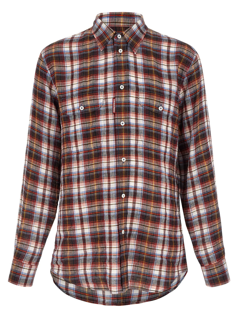 Dsquared² Red Linen Blouse - Canadian Vintage Style