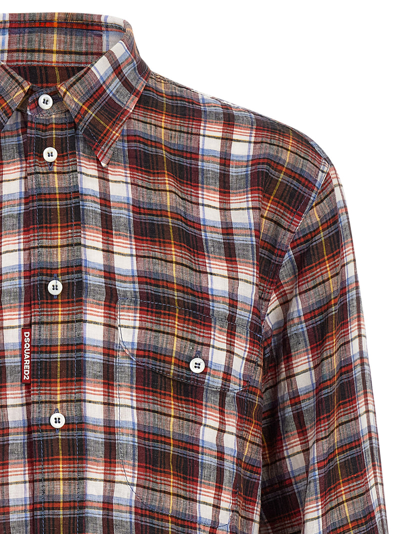 Dsquared² Red Linen Blouse - Canadian Vintage Style