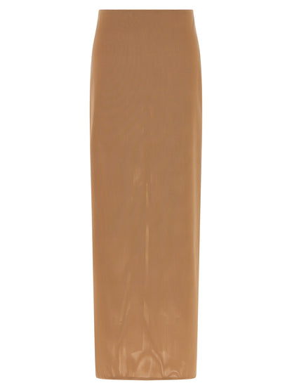 Armarium Beige Polyamide Midi Skirt