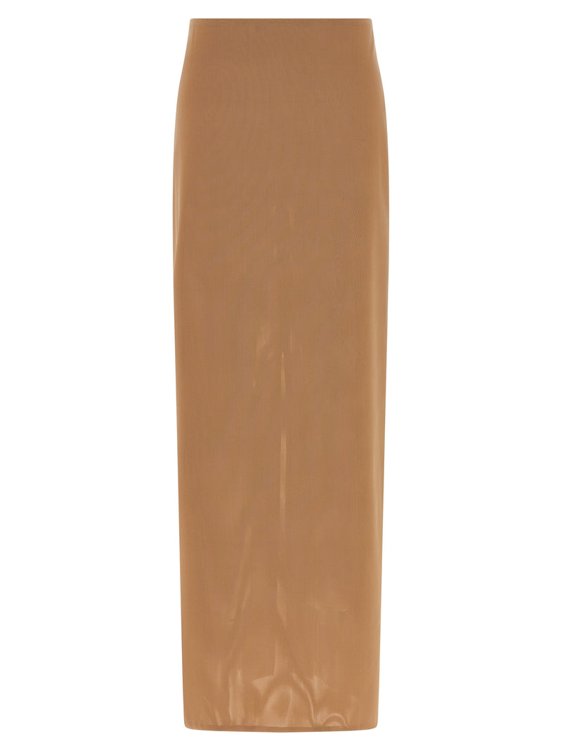 Armarium Beige Polyamide Midi Skirt
