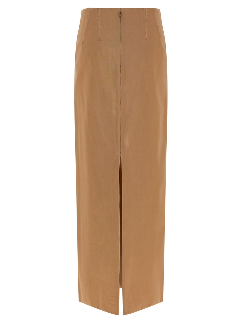 Armarium Beige Polyamide Midi Skirt