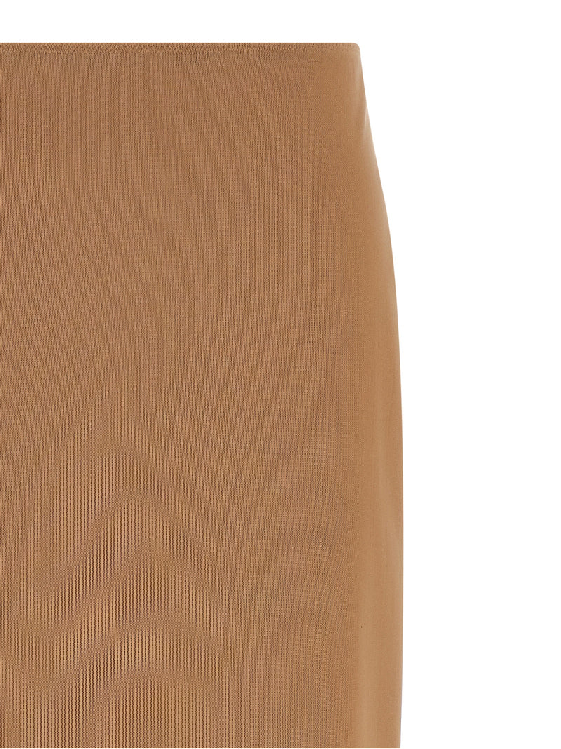Armarium Beige Polyamide Midi Skirt