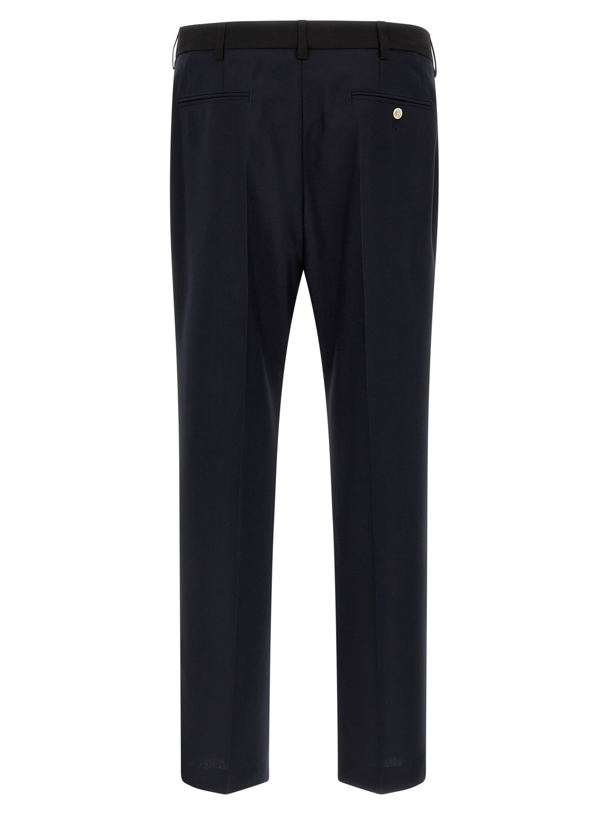 Pantalon décontracté en laine vierge bleu Marni