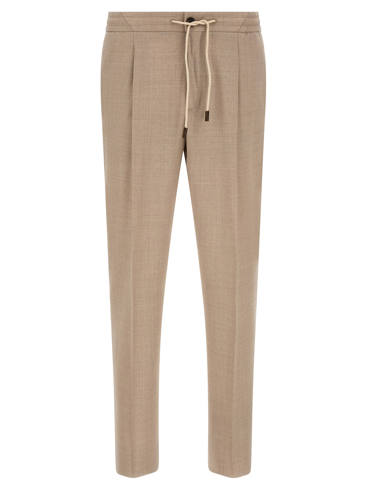 Pantalon décontracté Incotex beige en laine vierge