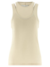 T-shirt sans manches Armarium en coton blanc