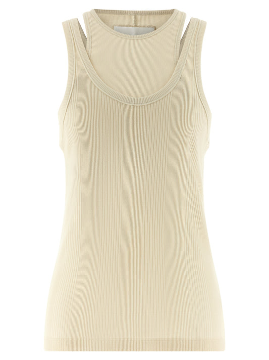 T-shirt sans manches Armarium en coton blanc
