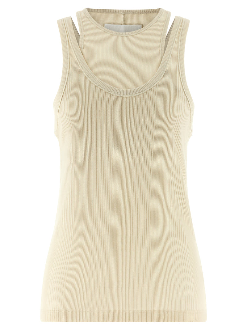 T-shirt sans manches Armarium en coton blanc