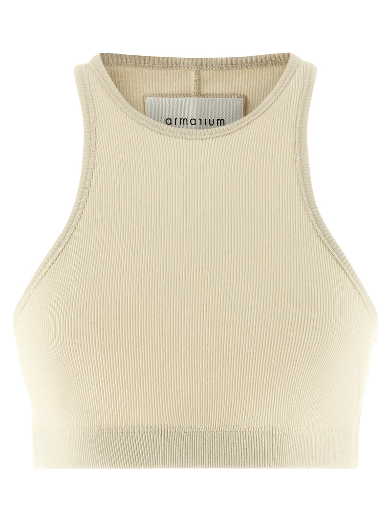 T-shirt sans manches Armarium en coton blanc