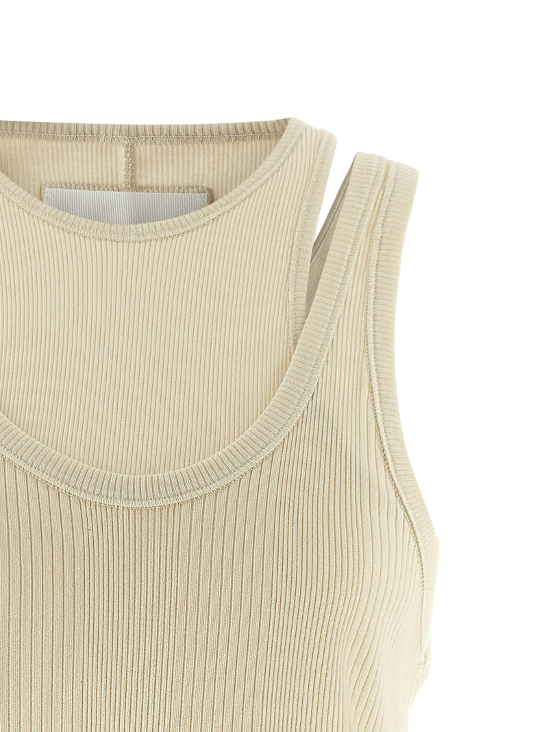 T-shirt sans manches Armarium en coton blanc