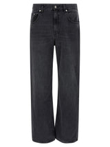 SÉFR Black Cotton Straight-Leg Jeans