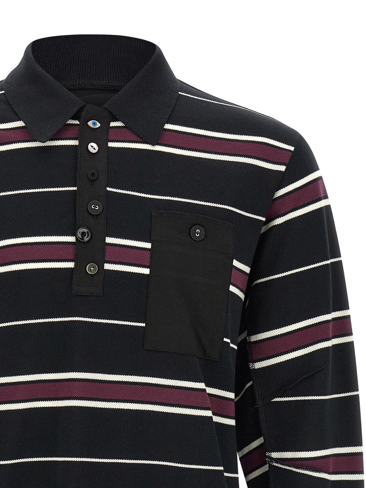 Polo Undercover en coton multicolore