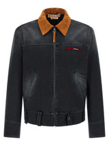 Marni Gray Cotton Denim Jacket for Men