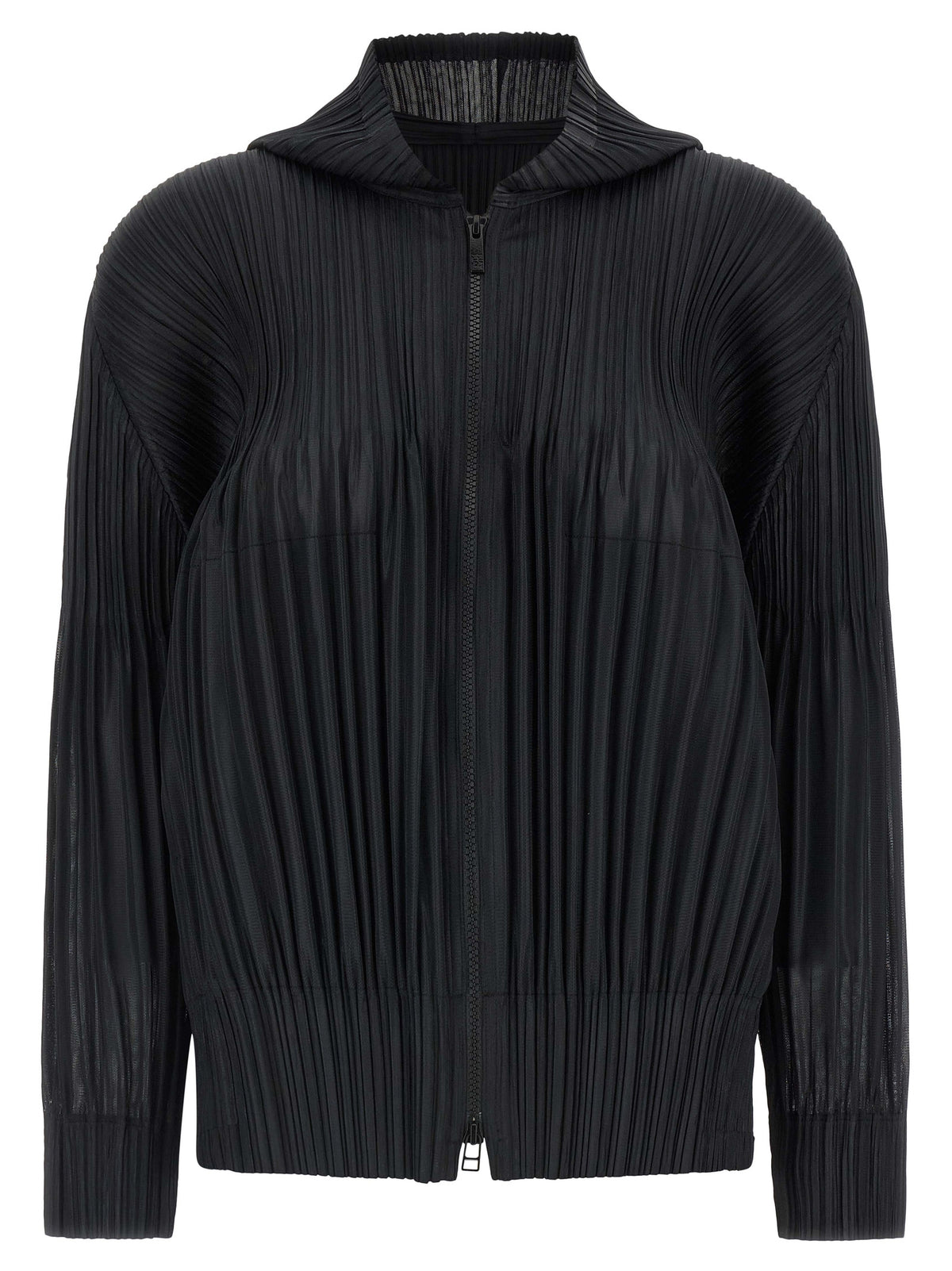 PLEATS PLEASE ISSEY MIYAKE Black Fluffy Basics Cardigan