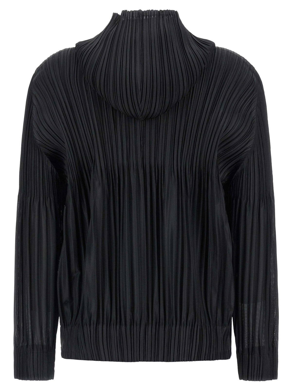 PLEATS PLEASE ISSEY MIYAKE Black Fluffy Basics Cardigan